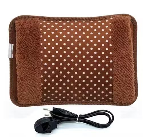 Electric Velvet Hot Water Bag (1000 ML) with filled Gel for Pain Relief, Joints (Multicolor)